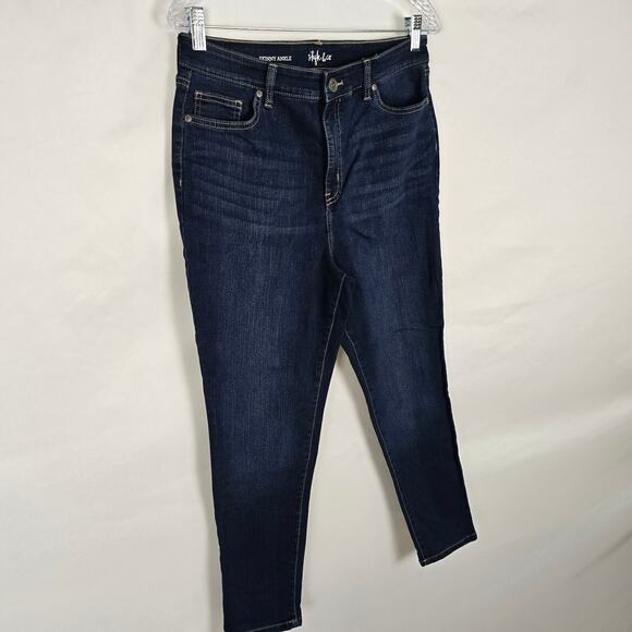 Style & Co Jeans Women's 12P Blue Dark Wash Skinny Ankle - Picture 13 of 16